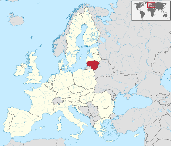 lituania está al norte de Europa, cerca de Polonia